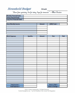 FREE Printable Budget Worksheets Download Or Print