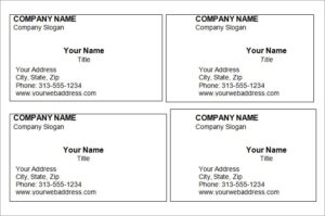 Free Printable Business Card Template Download Printable Templates