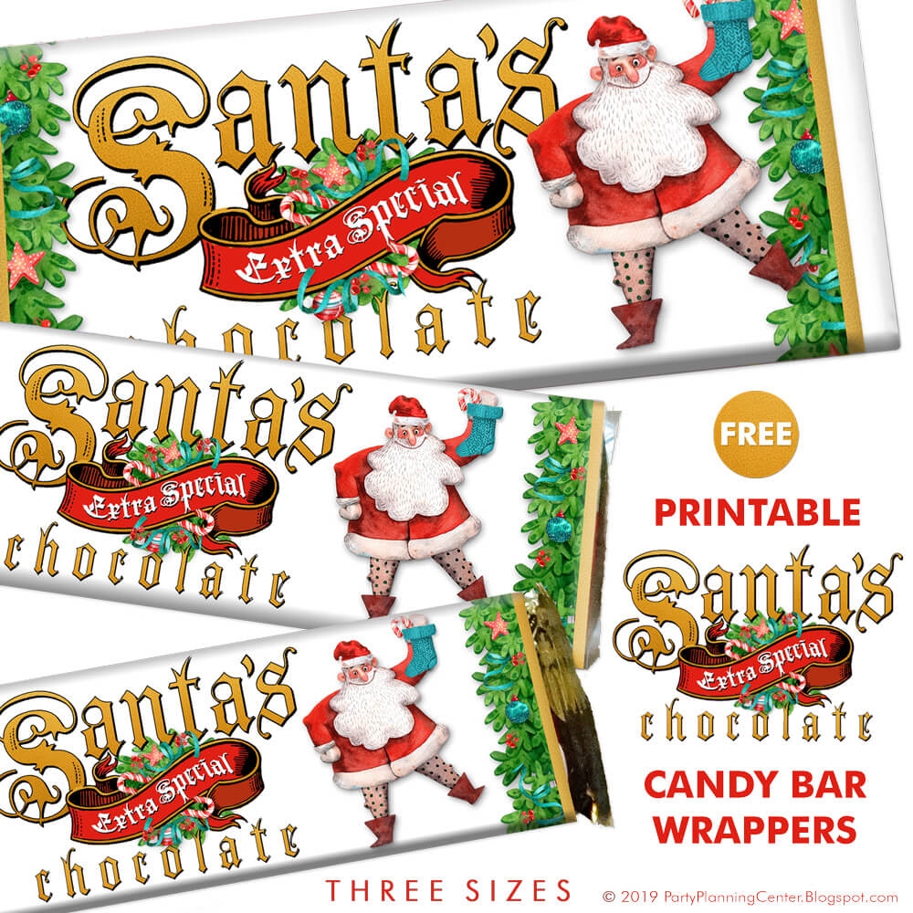 Candy Bar Wrappers Christmas Free Printable