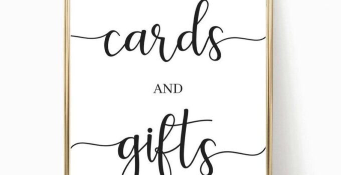 Cards And Gifts Sign Free Printable