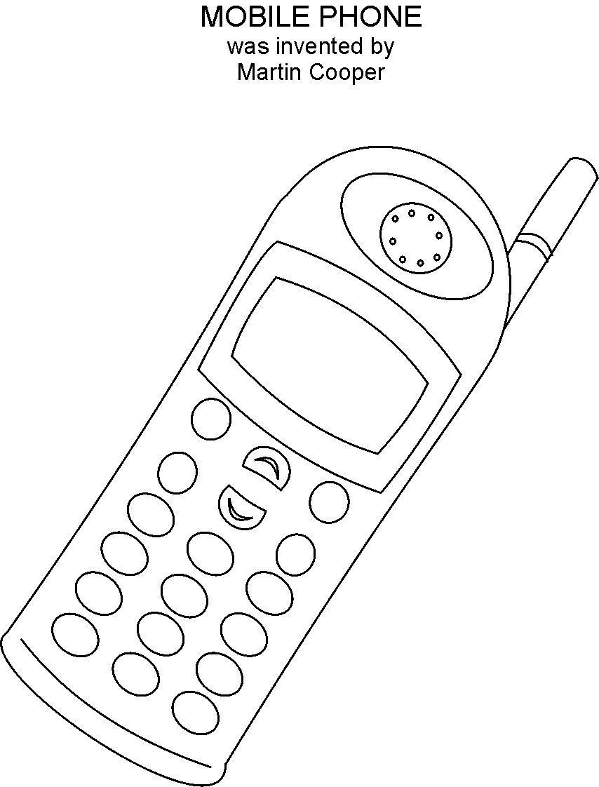 Free Printable Cell Phone Coloring Pages