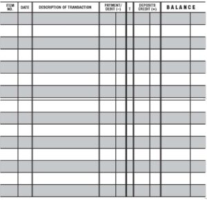 Free Printable Check Register Full Page