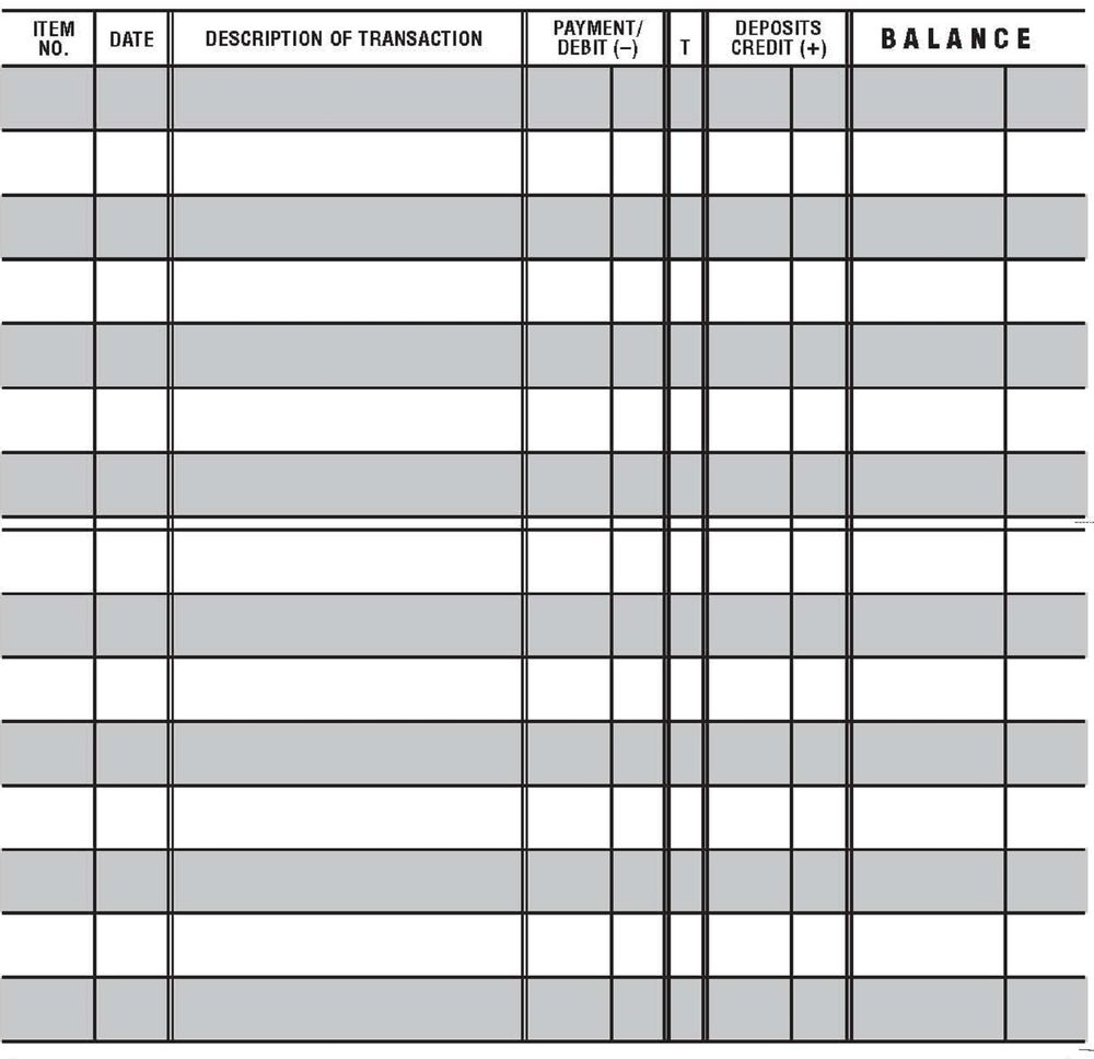 Free Printable Check Register Full Page