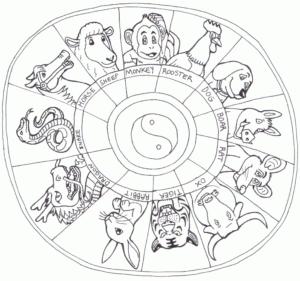 Free Printable Chinese Zodiac Coloring Pages