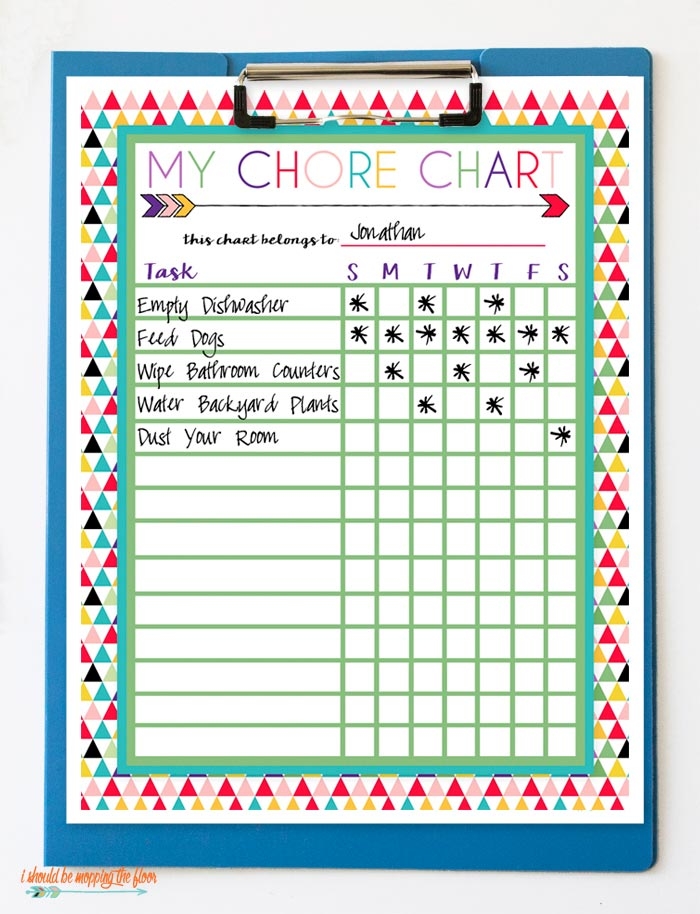 Free Printable Pictures For Chore Charts