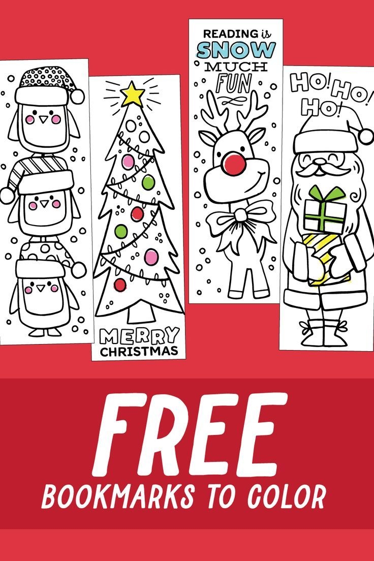 Free Printable Christmas Bookmarks To Color Printable New Year Banners