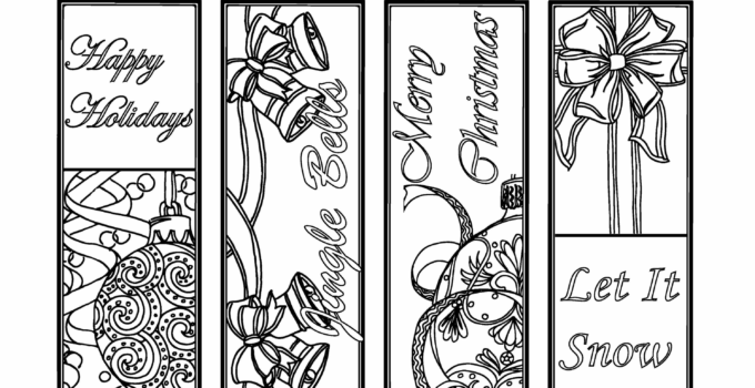 Free Printable Christmas Bookmarks To Color