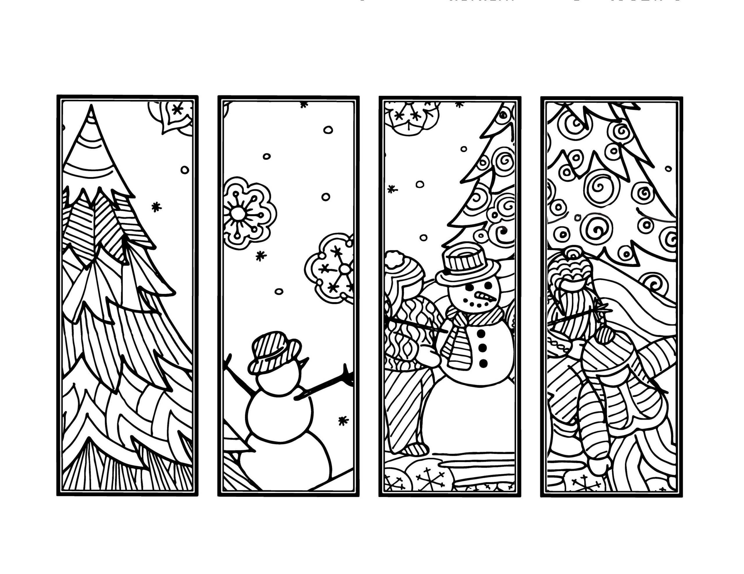 Free Printable Christmas Bookmarks To Color Printable Word Searches