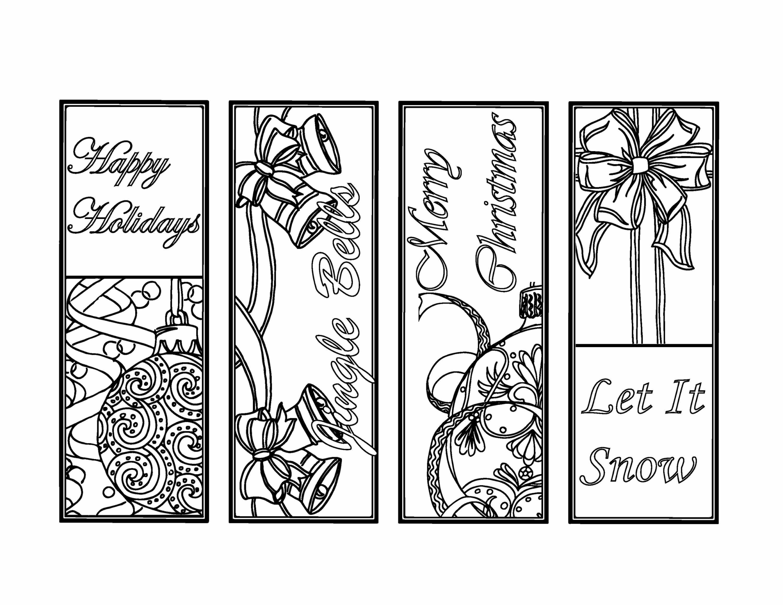 Free Printable Christmas Bookmarks To Color Printable Word Searches