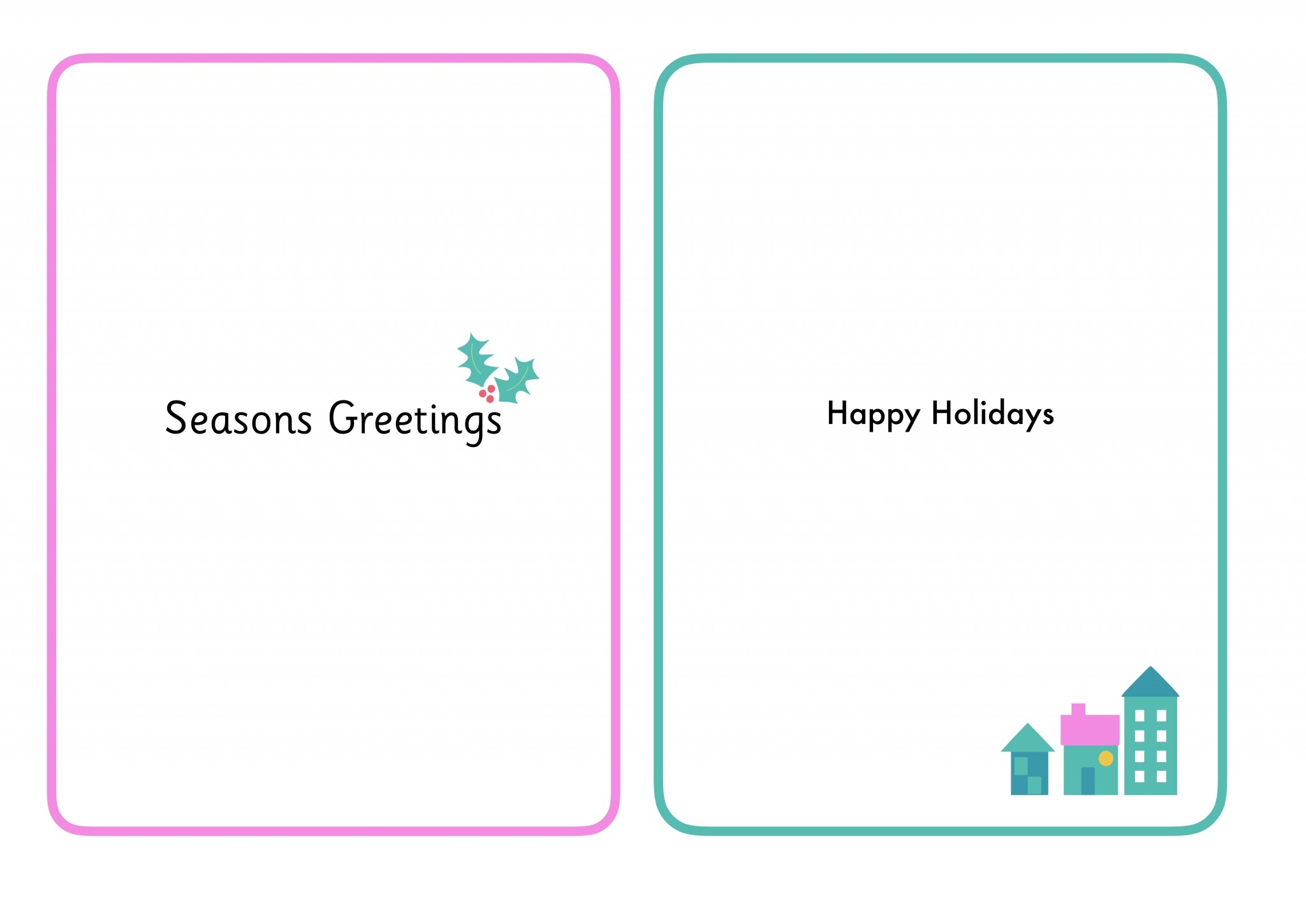 Free Printable Christmas Card Inserts