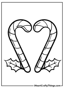 Free Printable Christmas Coloring Pages Candy Canes