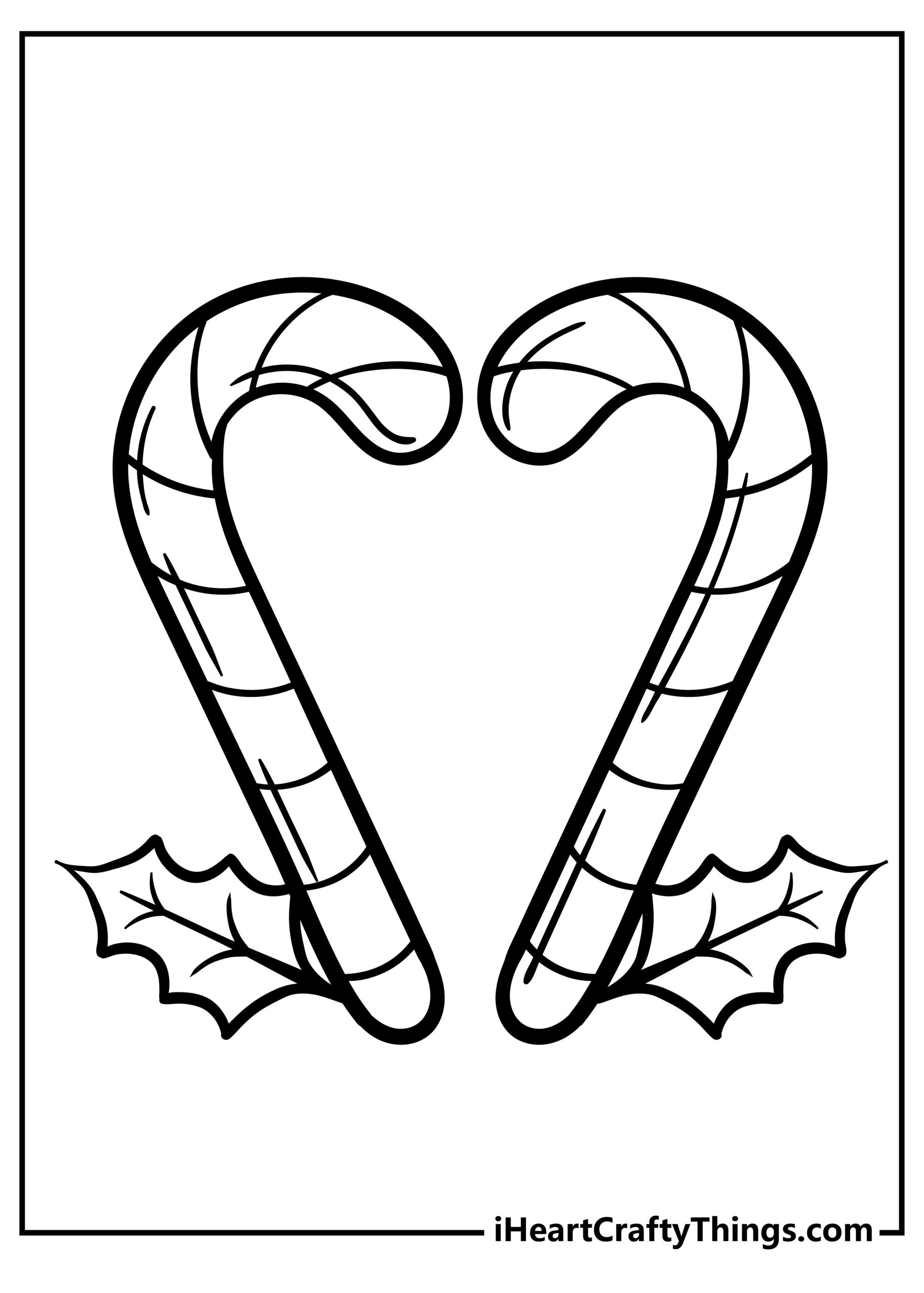 Free Printable Christmas Coloring Pages Candy Canes