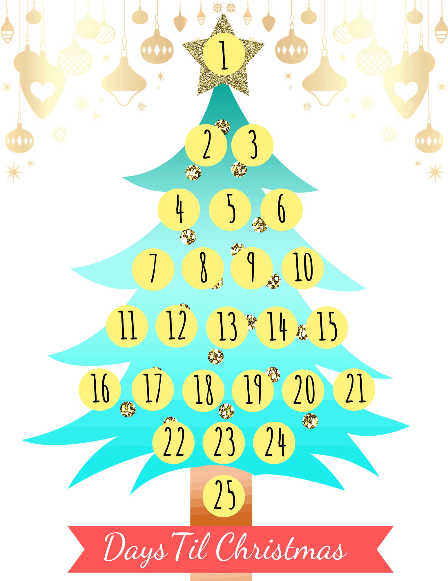 Free Printable Christmas Countdown Calendar