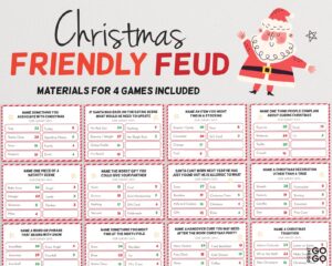 Free Printable Christmas Family Feud Questions And Answers