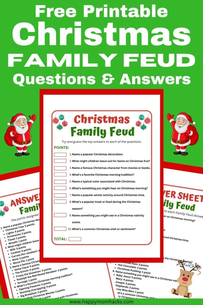 Free Printable Family Feud Questions And Answers