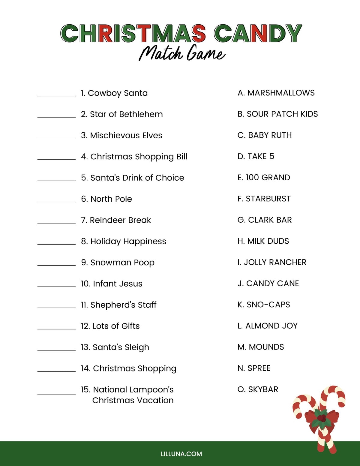 FREE Printable Christmas Games 4 FREEBIES Lil 39 Luna