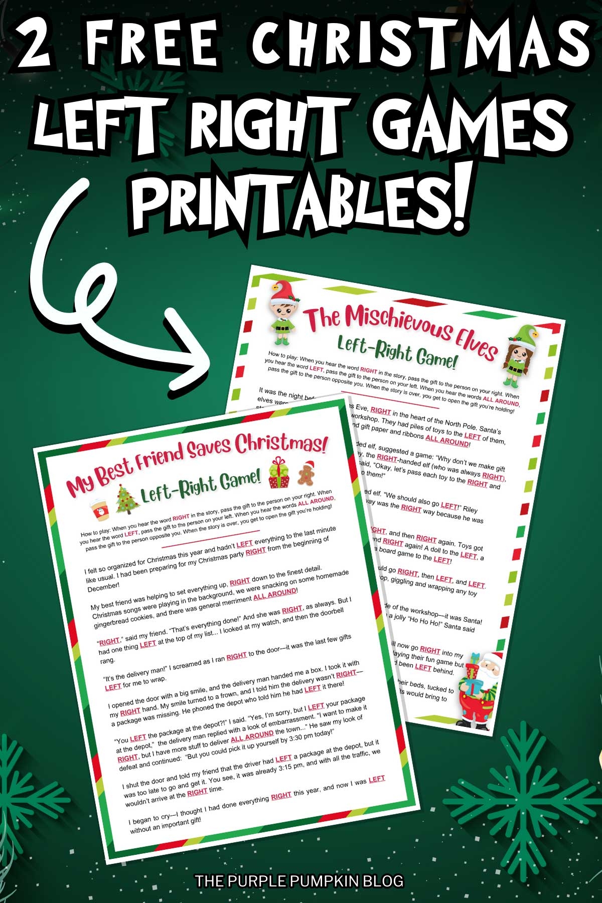 Free Printable Christmas Left Right Game