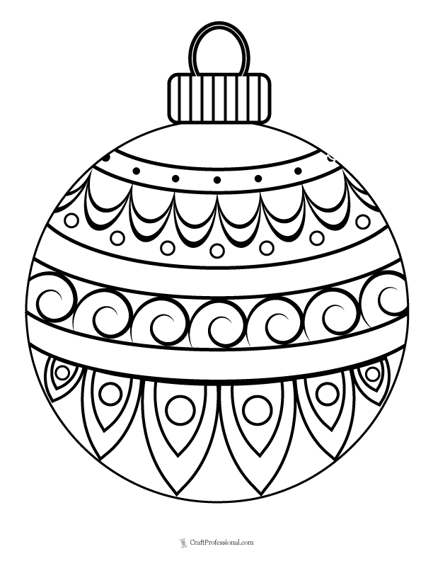 Free Printable Christmas Ornaments Coloring Pages Printable Coloring 