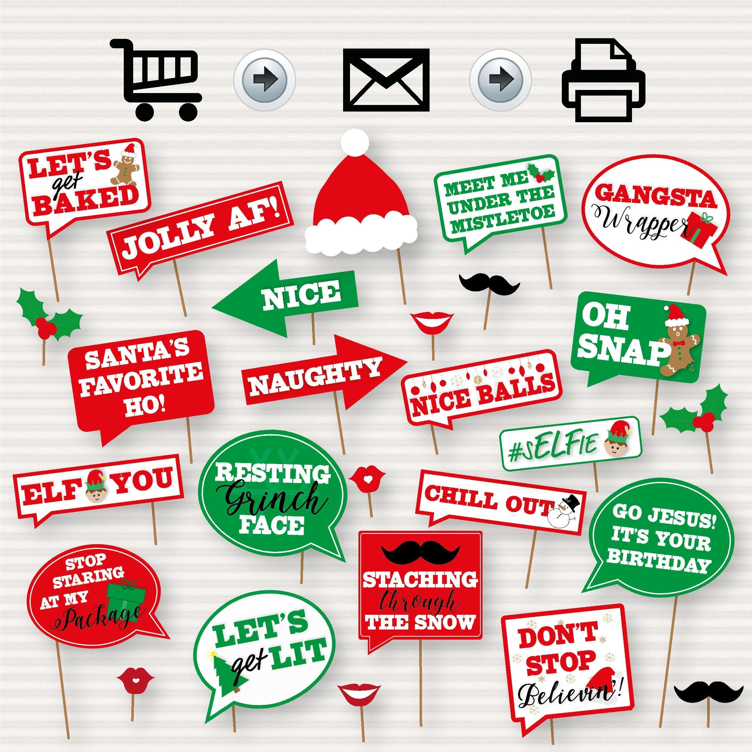 Free Printable Christmas Photo Booth Props Printable Word Searches