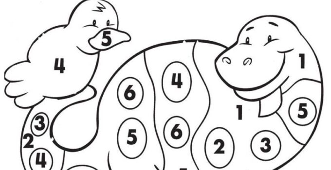 Preschool Color By Number Free Printable
