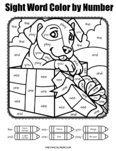 Free Printable Color By Sight Word