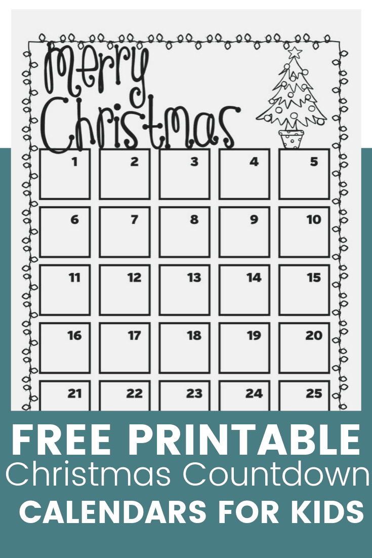 Free Printable Countdown Number Christmas Countdown