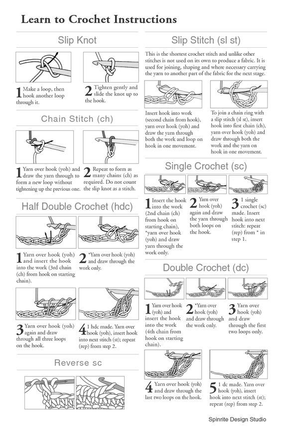 Free Printable Crochet Instructions For Beginners