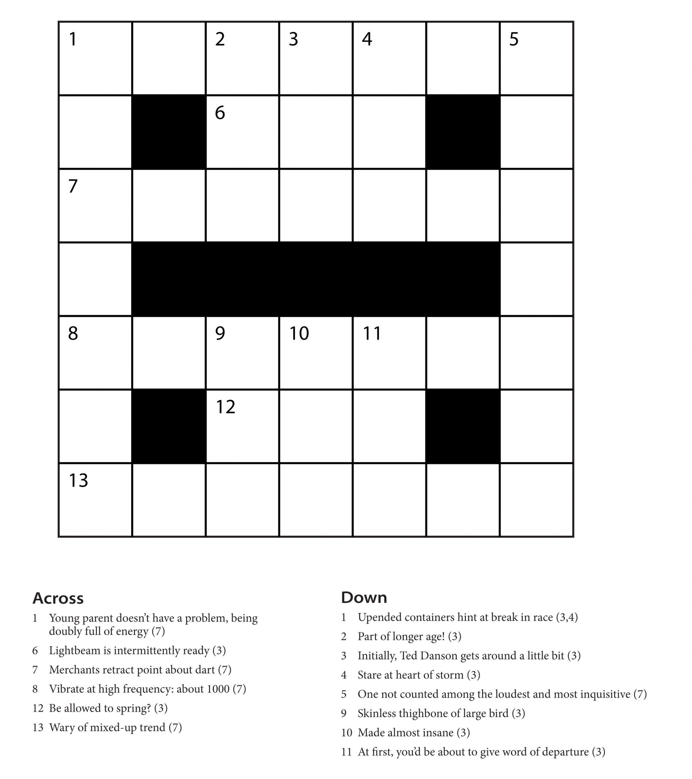 Free Make A Crossword Puzzle Printable
