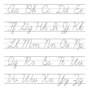 Free Printable Cursive Alphabet Printable Worksheets
