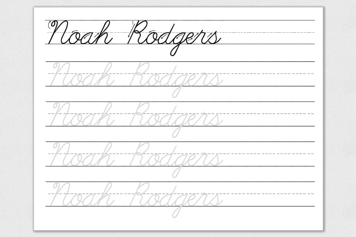 Free Printable Cursive Name Tracing Templates Free Printable Worksheet