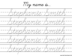 Free Printable Cursive Name Worksheets Printable Templates