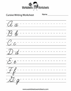 Free Printable Cursive Writing Practice Sheets Printable Word Searches