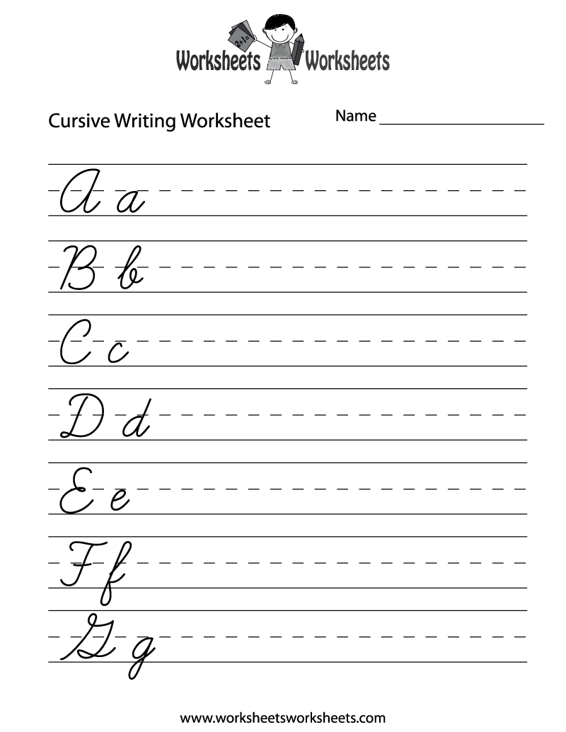 Free Printable Cursive Writing Practice Sheets Printable Word Searches