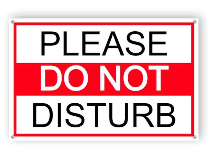 Do Not Disturb Sign Printable Free
