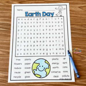 Free Printable Earth Day Word Search Primary Playground