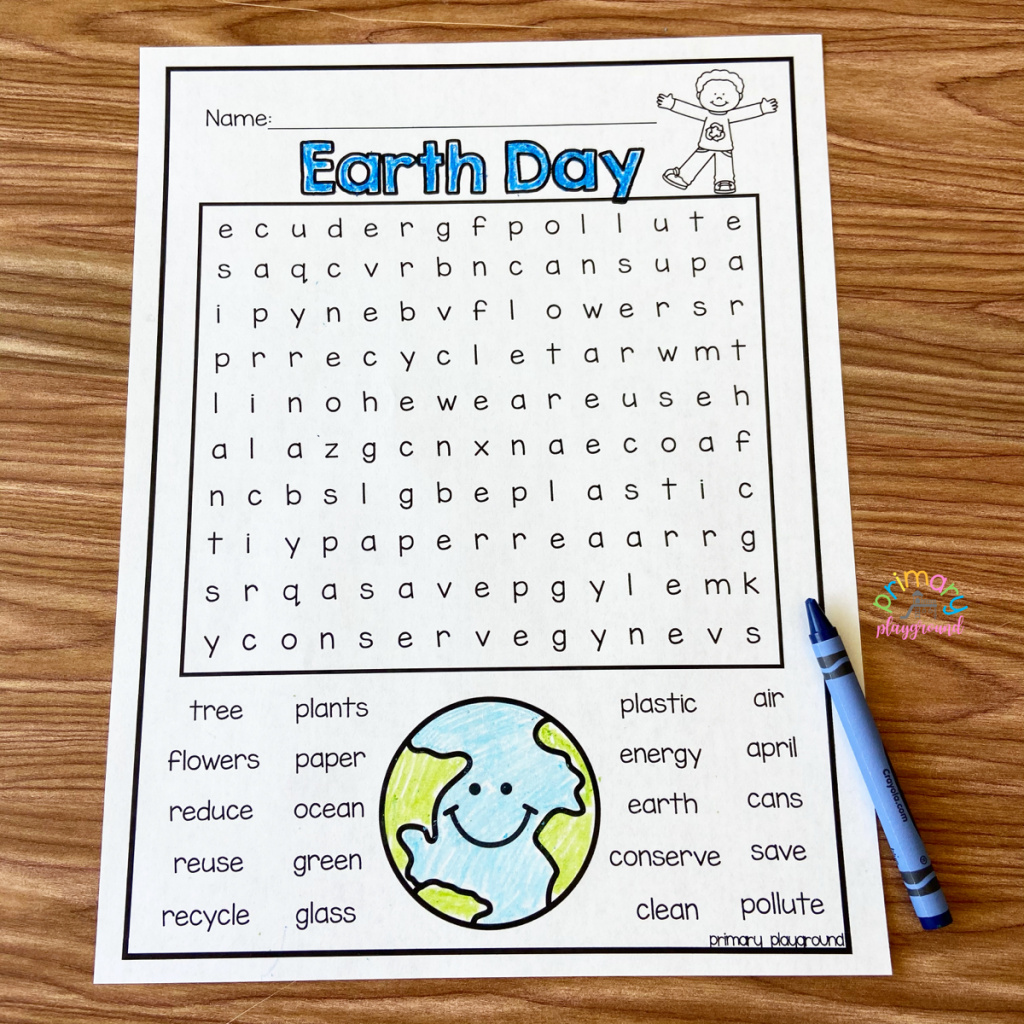 Free Printable Earth Day Word Search Primary Playground