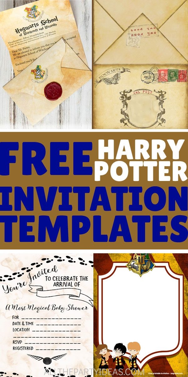 Free Printable Editable Harry Potter Birthday Invitations