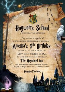 Free Printable Editable Harry Potter Birthday Invitations Printable