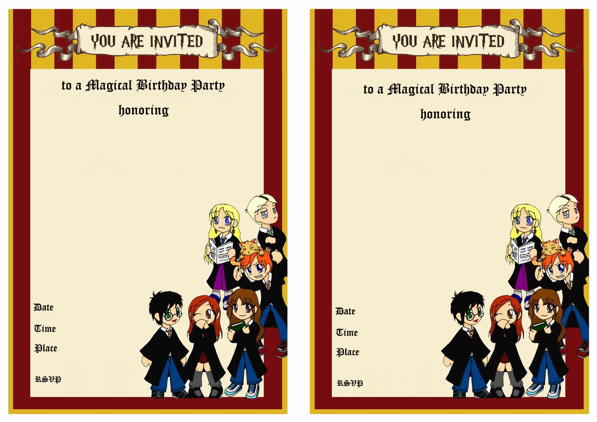 Free Printable Editable Harry Potter Birthday Invitations Web Free 