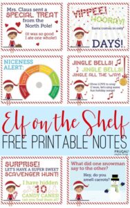 Free Printable Elf On The Shelf Blank Notes