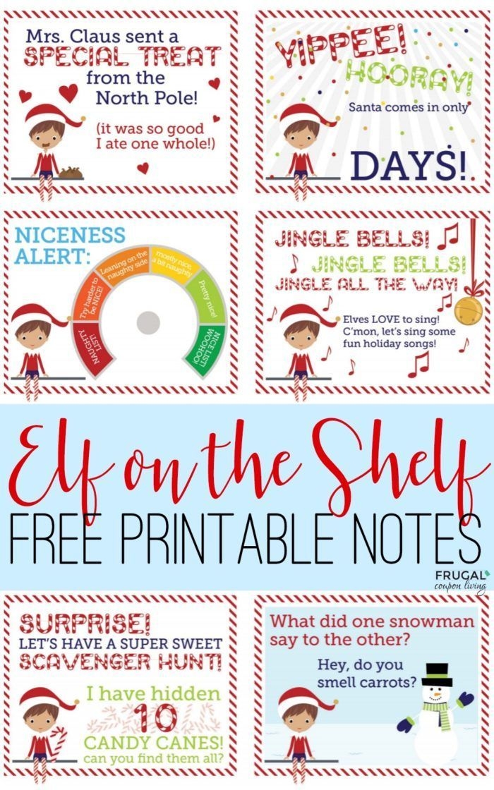 Free Printable Elf On The Shelf Blank Notes