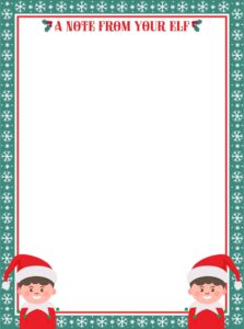 Free Printable Elf On The Shelf Border