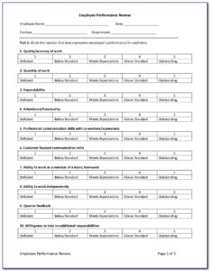 Free Printable Employee Self Evaluation Form Printable Forms Free Online
