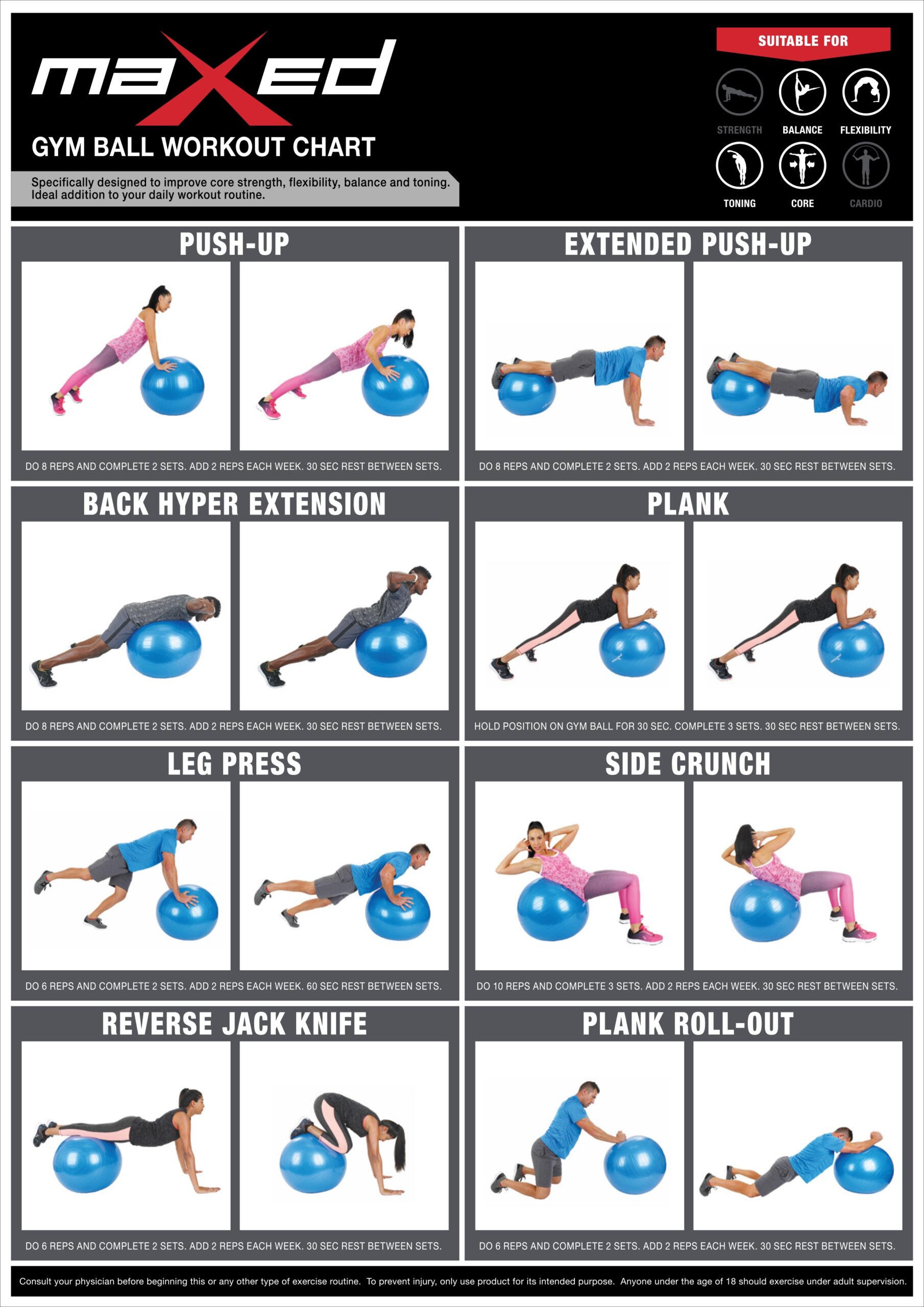 Free Printable Exercise Ball Workout Chart EOUA Blog