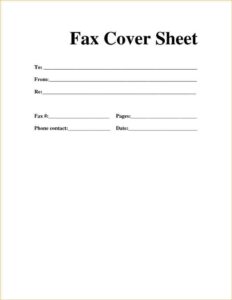 Free Printable Fax Cover Sheet Template Sample Examples