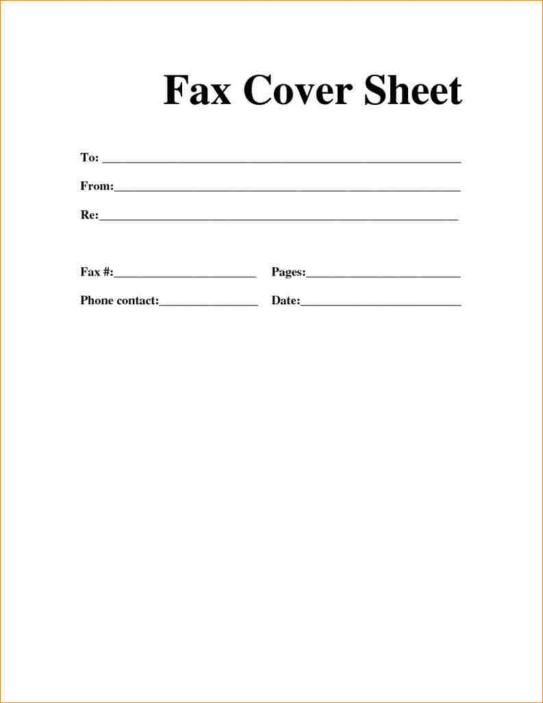 Free Printable Fax Cover Sheet Template Sample Examples