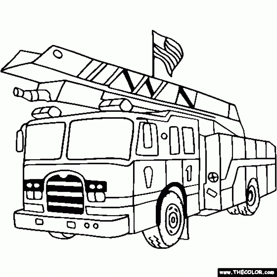 Free Printable Fire Truck Coloring Pages