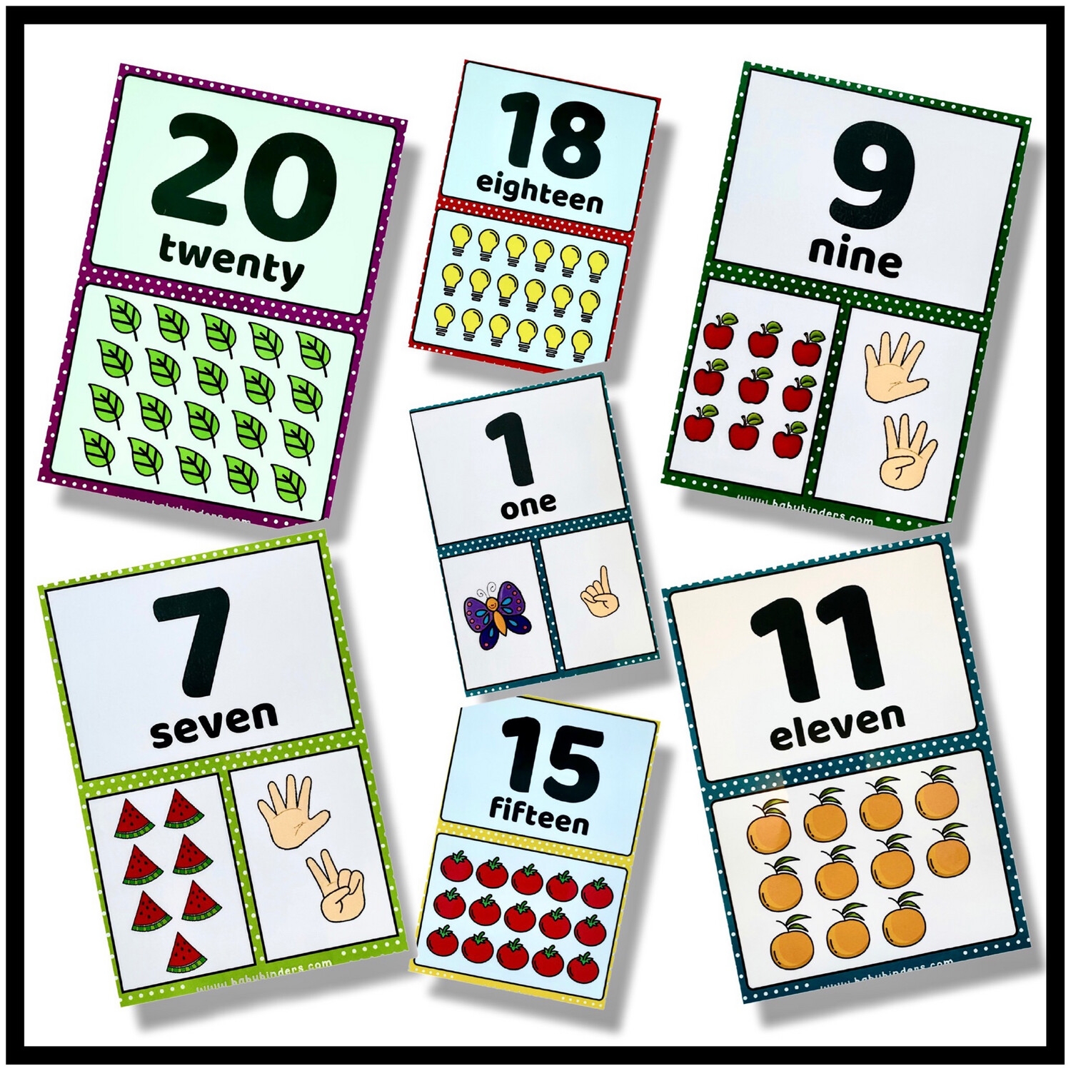 Free Printable Flashcards Numbers 1 20