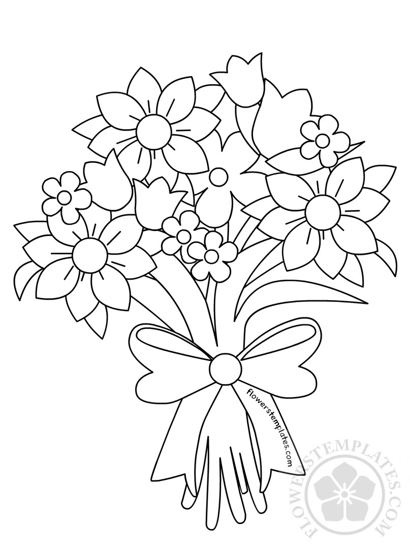 Free Printable Flower Bouquet Coloring Pages