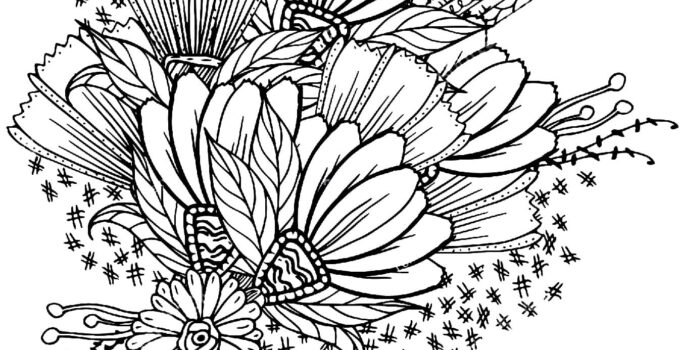 Free Printable Flower Bouquet Coloring Pages